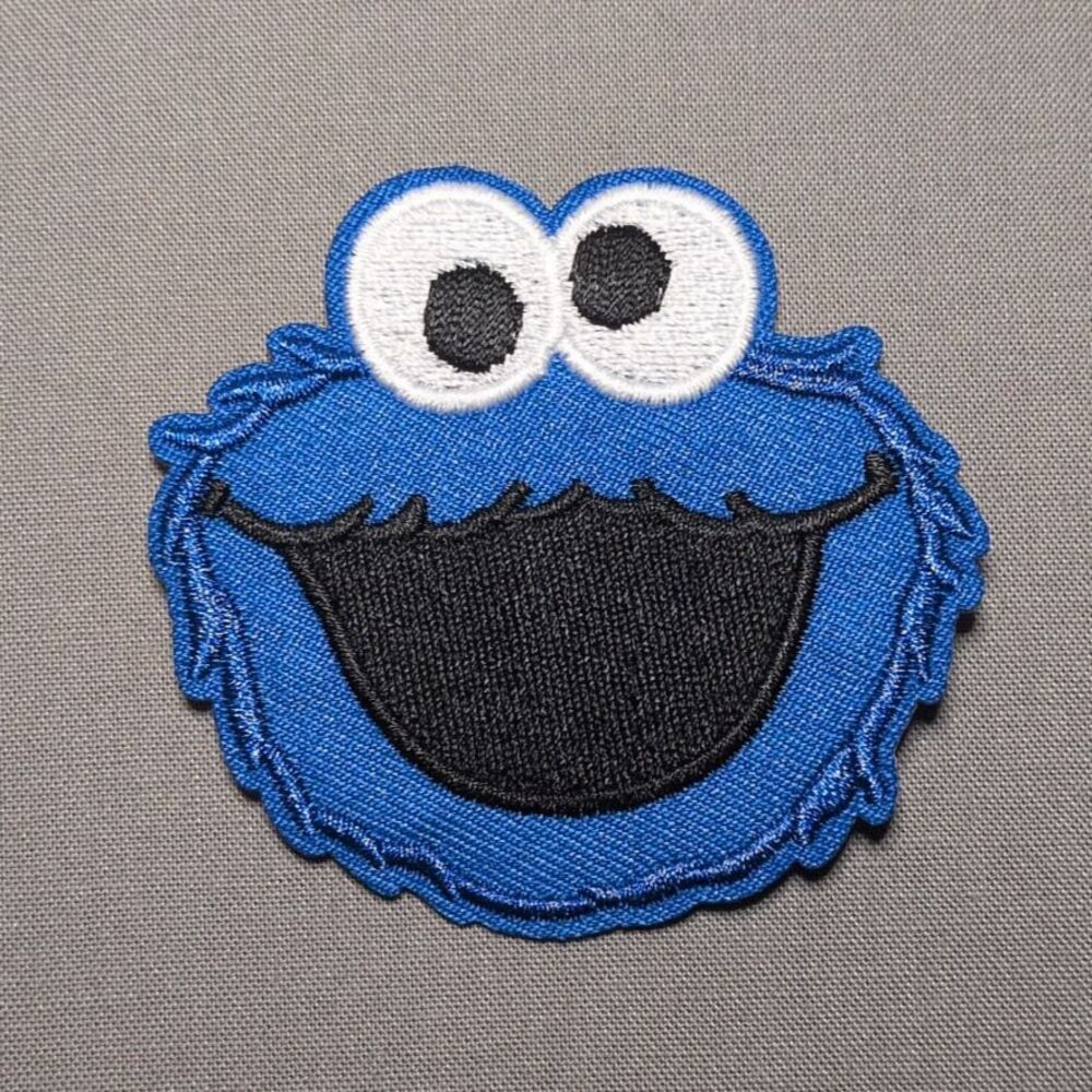 Cookie Monster Sesame Street Embroidered Iron On Patch